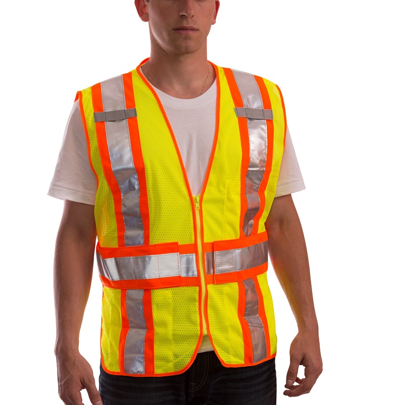 Job Sight Class 2 Adjustable Vest in Flourescent Yellow
